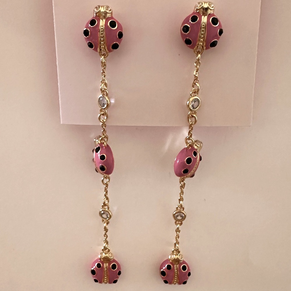 Final sale kate  spade ladybug long earrings
